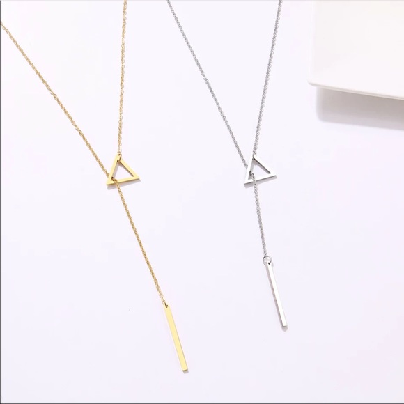 TRIANGLE ♡ Stainless Steel Necklace GIFT - Picture 7 of 8